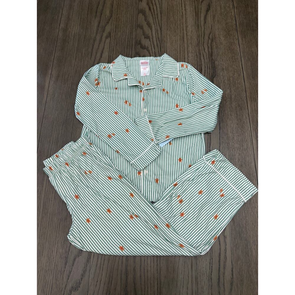 NWT Wondershop Kids Flannel Pajama Set Size L (10/12) Gingerbread Stripe